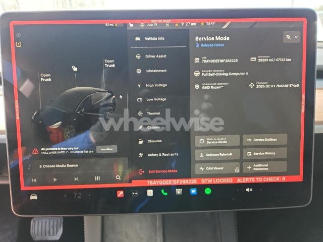 Photo 9 of 2025 TESLA MODEL Y (VIN 7SAYGDEE1SF288225)
