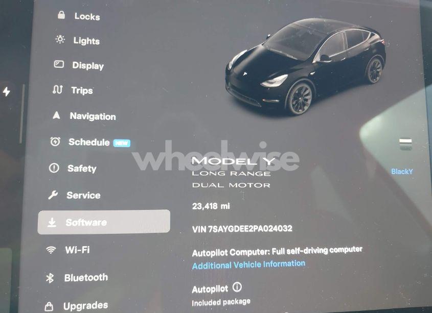 Photo 7 of 2023 Tesla Model Y AWD/LONG RANGE DUAL MOTOR ALL-WHEEL DRIVE (VIN 7SAYGDEE2PA024032)