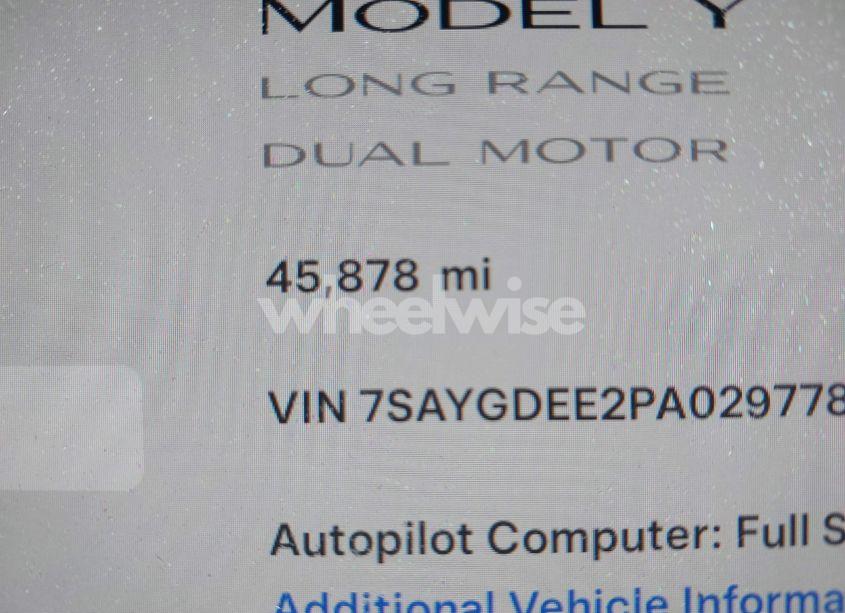 Photo 15 of 2023 Tesla Model Y AWD/LONG RANGE DUAL MOTOR ALL-WHEEL DRIVE (VIN 7SAYGDEE2PA029778)