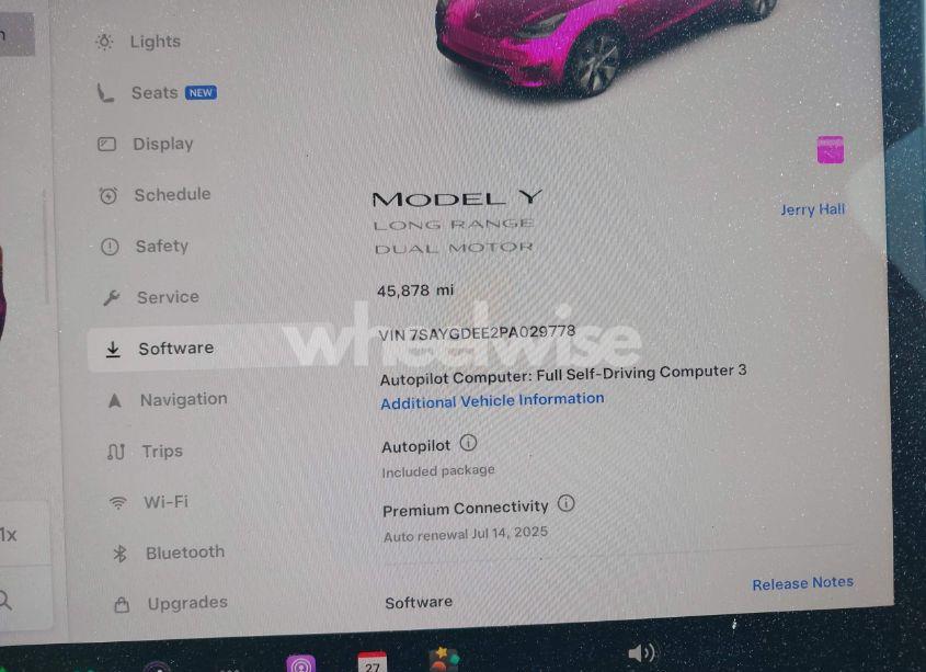 Photo 7 of 2023 Tesla Model Y AWD/LONG RANGE DUAL MOTOR ALL-WHEEL DRIVE (VIN 7SAYGDEE2PA029778)