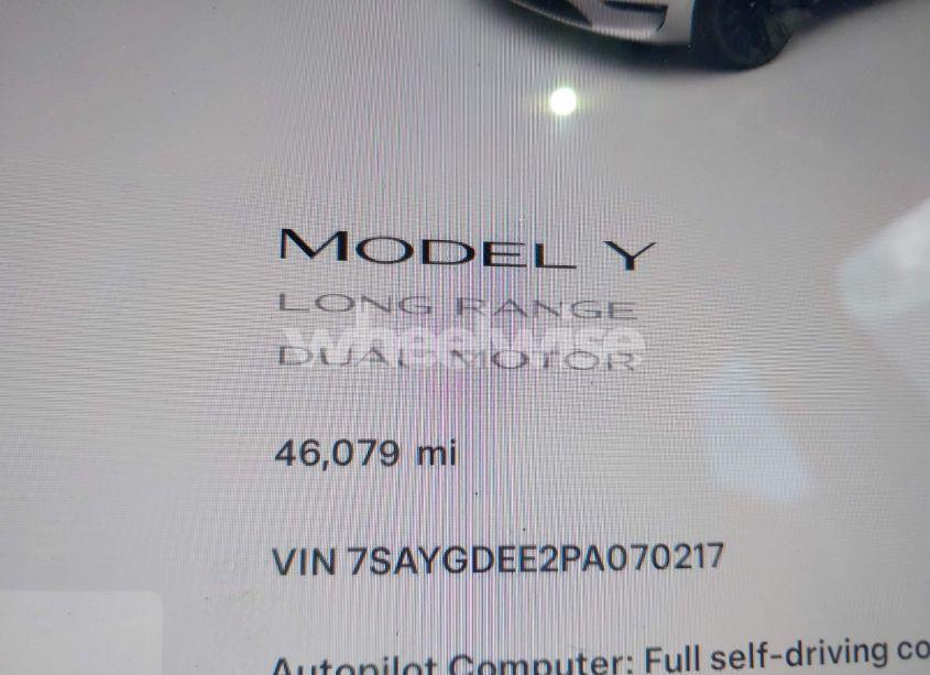 Photo 15 of 2023 Tesla Model Y AWD/LONG RANGE DUAL MOTOR ALL-WHEEL DRIVE (VIN 7SAYGDEE2PA070217)