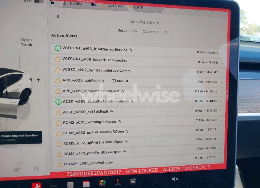 Photo 18 of 2023 Tesla Model Y AWD/LONG RANGE DUAL MOTOR ALL-WHEEL DRIVE (VIN 7SAYGDEE2PA070217)
