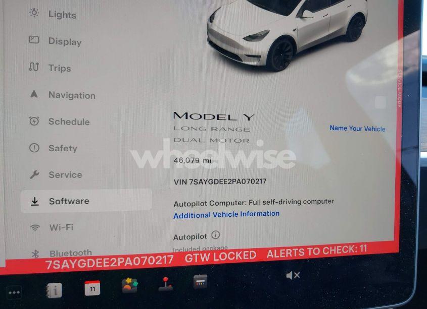 Photo 7 of 2023 Tesla Model Y AWD/LONG RANGE DUAL MOTOR ALL-WHEEL DRIVE (VIN 7SAYGDEE2PA070217)