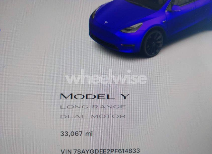 Photo 15 of 2023 Tesla Model Y AWD/LONG RANGE DUAL MOTOR ALL-WHEEL DRIVE (VIN 7SAYGDEE2PF614833)