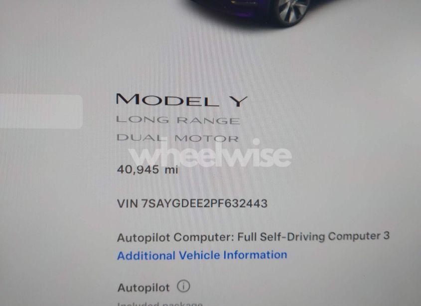 Photo 14 of 2023 Tesla Model Y (VIN 7SAYGDEE2PF632443)