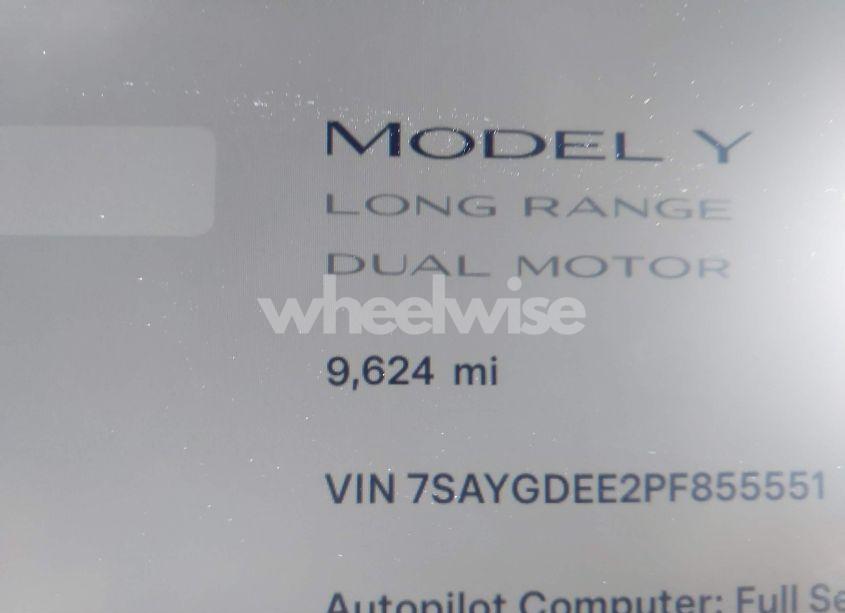Photo 15 of 2023 Tesla Model Y AWD/LONG RANGE DUAL MOTOR ALL-WHEEL DRIVE (VIN 7SAYGDEE2PF855551)