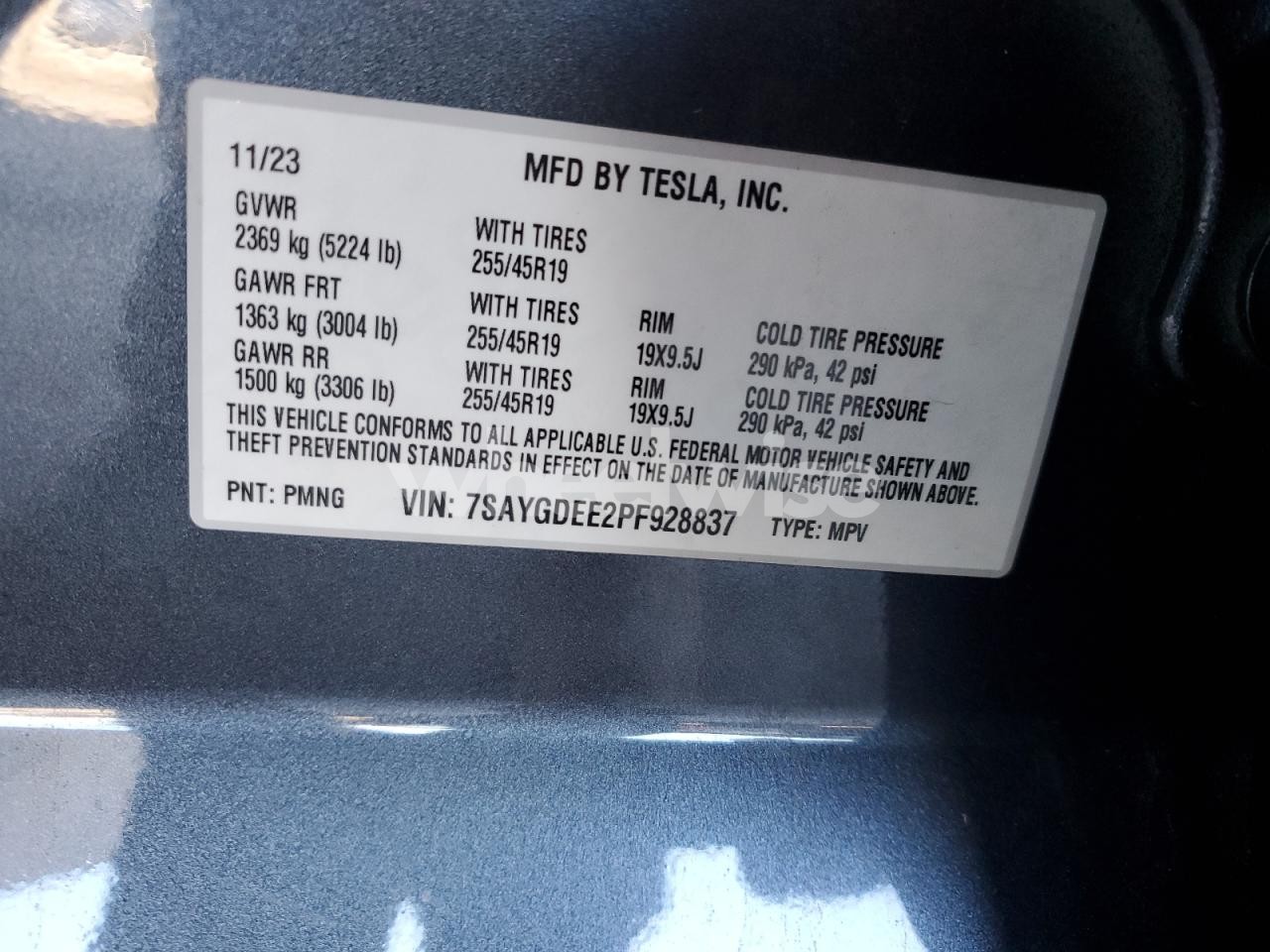 Photo 13 of 2023 TESLA MODEL Y (VIN 7SAYGDEE2PF928837)