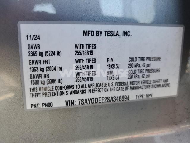 Photo 7 of 2025 TESLA MODEL Y (VIN 7SAYGDEE2SA346694)
