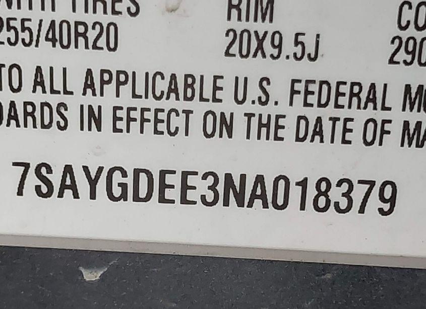 Photo 9 of 2022 Tesla Model Y LONG RANGE DUAL MOTOR ALL-WHEEL DRIVE (VIN 7SAYGDEE3NA018379)