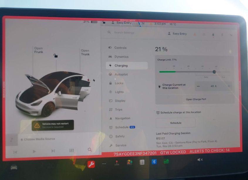 Photo 18 of 2022 Tesla Model Y LONG RANGE DUAL MOTOR ALL-WHEEL DRIVE (VIN 7SAYGDEE3NF347201)