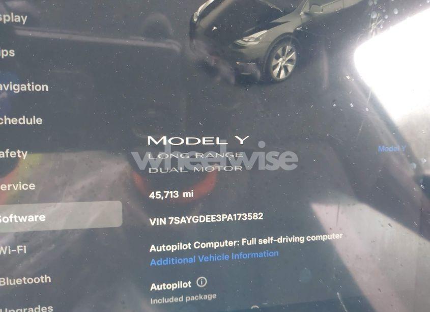 Photo 7 of 2023 Tesla Model Y AWD/LONG RANGE DUAL MOTOR ALL-WHEEL DRIVE (VIN 7SAYGDEE3PA173582)