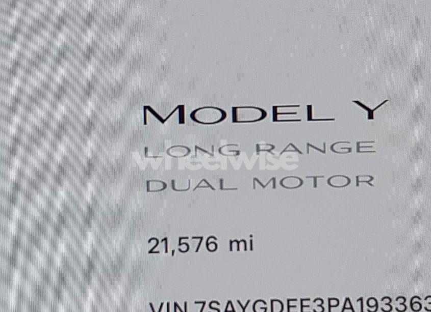 Photo 16 of 2023 Tesla Model Y AWD/LONG RANGE DUAL MOTOR ALL-WHEEL DRIVE (VIN 7SAYGDEE3PA193363)