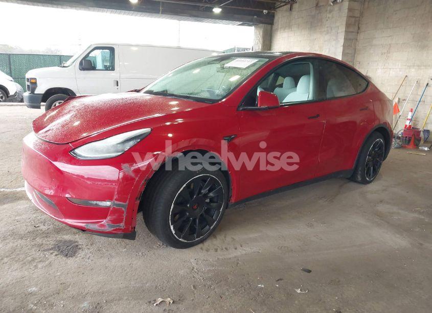 Photo 2 of 2023 Tesla Model Y AWD/LONG RANGE DUAL MOTOR ALL-WHEEL DRIVE (VIN 7SAYGDEE3PF618454)