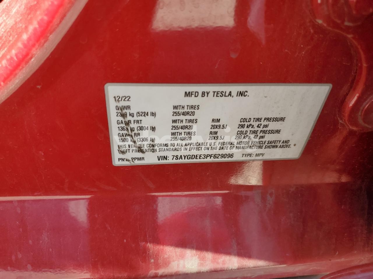 Photo 13 of 2023 TESLA MODEL Y (VIN 7SAYGDEE3PF629096)