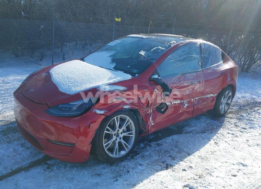 Photo 2 of 2023 Tesla Model Y AWD/LONG RANGE DUAL MOTOR ALL-WHEEL DRIVE (VIN 7SAYGDEE3PF689301)