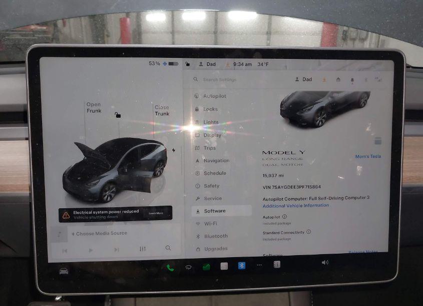 Photo 7 of 2023 Tesla Model Y AWD/LONG RANGE DUAL MOTOR ALL-WHEEL DRIVE (VIN 7SAYGDEE3PF715864)