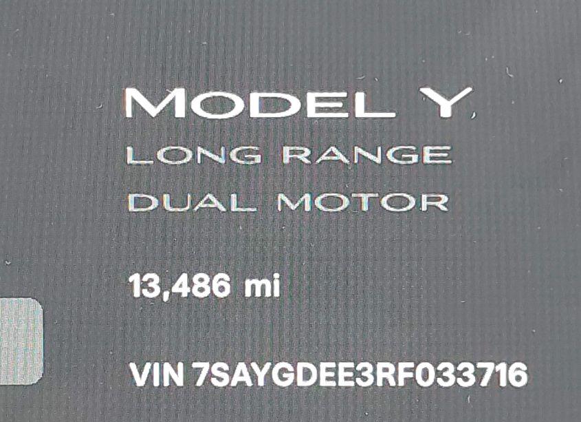 Photo 14 of 2024 Tesla Model Y LONG RANGE DUAL MOTOR ALL-WHEEL DRIVE (VIN 7SAYGDEE3RF033716)