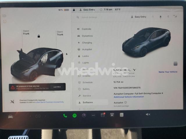 Photo 3 of 2024 TESLA MODEL Y (VIN 7SAYGDEE3RF066375)