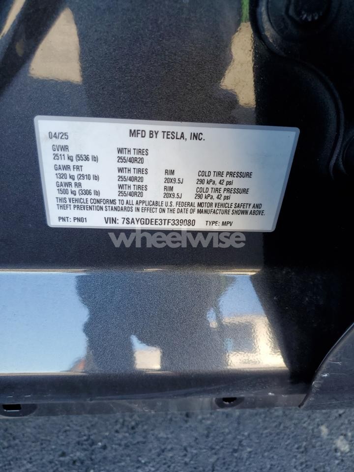 Photo 13 of 2026 TESLA MODEL Y (VIN 7SAYGDEE3TF339080)