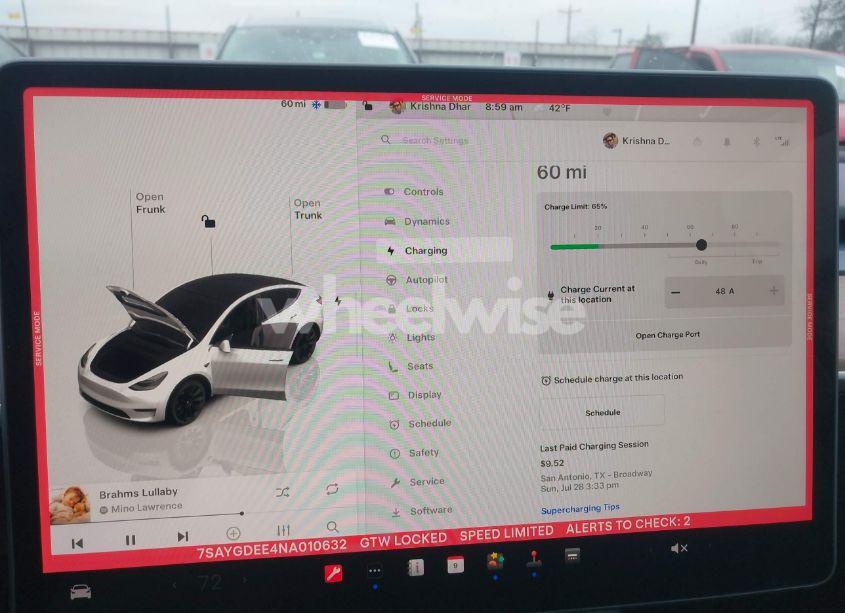 Photo 17 of 2022 Tesla Model Y LONG RANGE DUAL MOTOR ALL-WHEEL DRIVE (VIN 7SAYGDEE4NA010632)