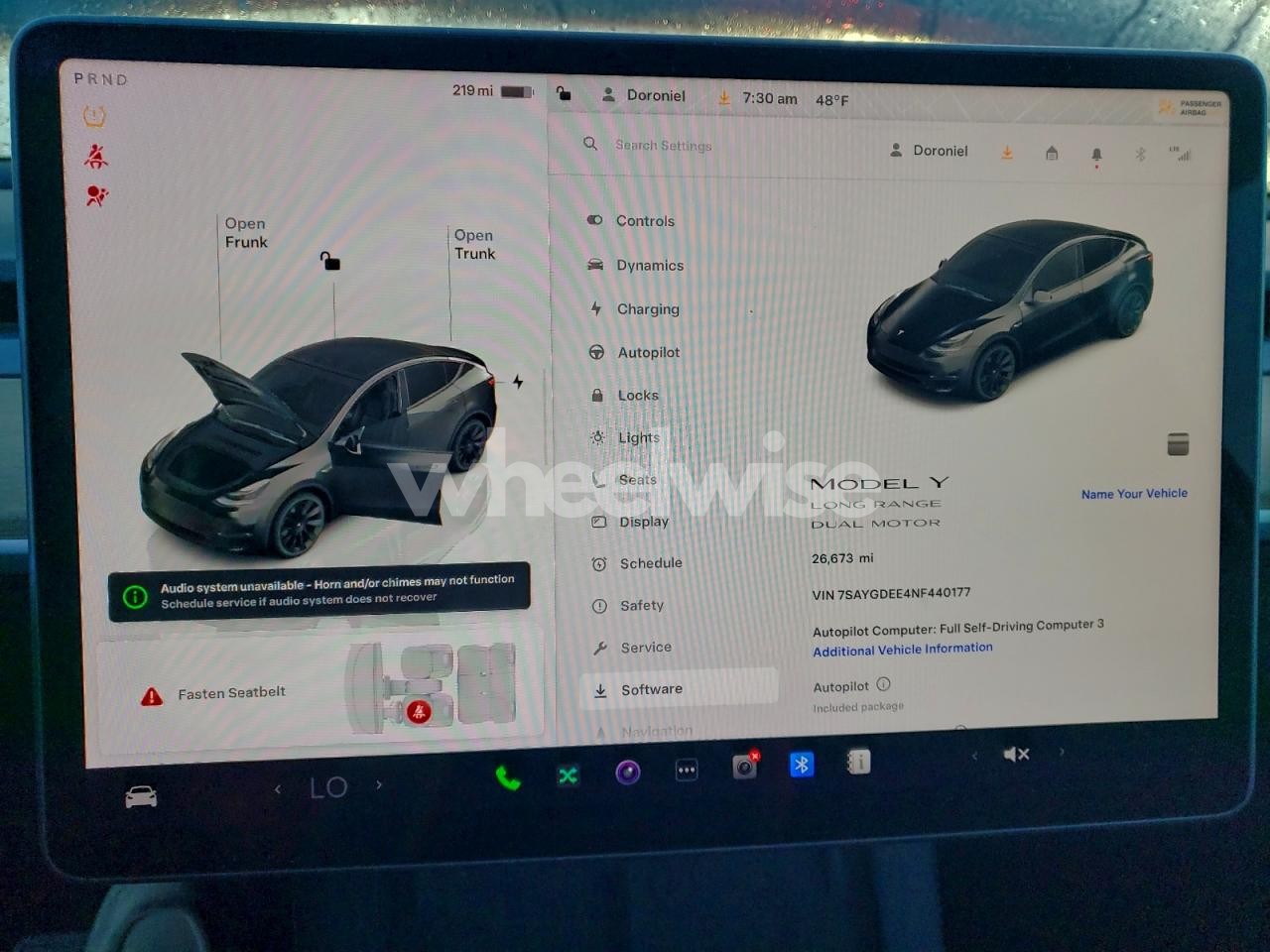 Photo 9 of 2022 TESLA MODEL Y (VIN 7SAYGDEE4NF440177)