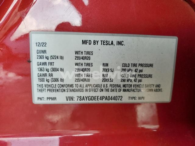 Photo 3 of 2023 TESLA MODEL Y (VIN 7SAYGDEE4PA044072)