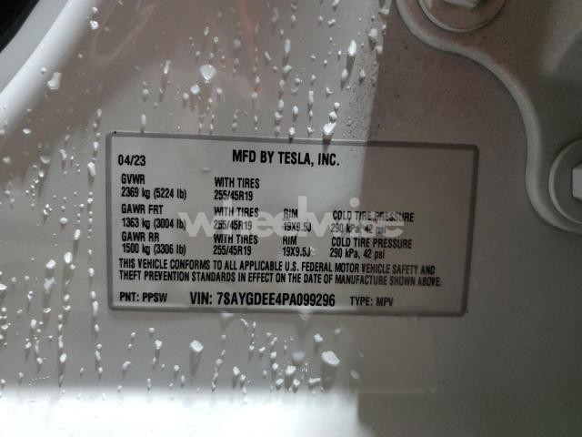 Photo 5 of 2023 TESLA MODEL Y (VIN 7SAYGDEE4PA099296)