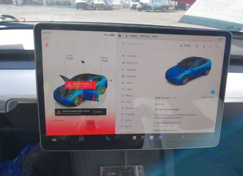 Photo 18 of 2023 Tesla Model Y AWD/LONG RANGE DUAL MOTOR ALL-WHEEL DRIVE (VIN 7SAYGDEE4PA141398)