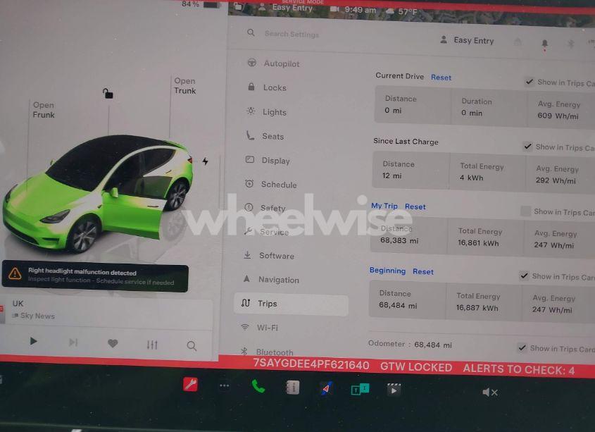 Photo 7 of 2023 Tesla Model Y AWD/LONG RANGE DUAL MOTOR ALL-WHEEL DRIVE (VIN 7SAYGDEE4PF621640)
