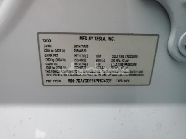 Photo 10 of 2023 TESLA MODEL Y (VIN 7SAYGDEE4PF624392)