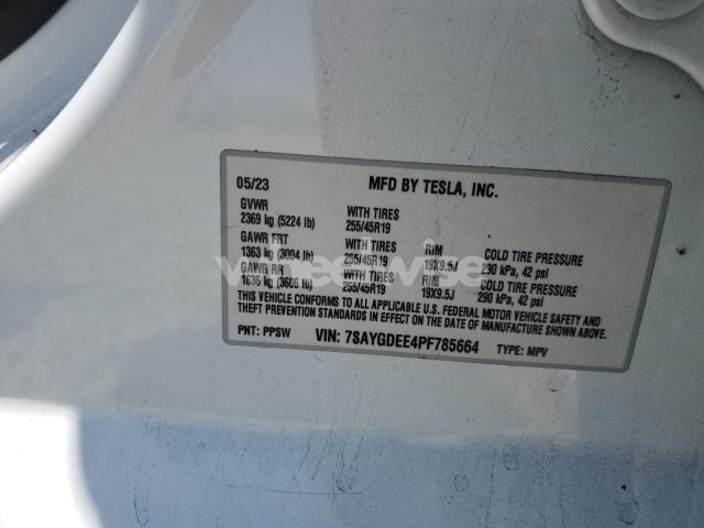 Photo 7 of 2023 TESLA MODEL Y (VIN 7SAYGDEE4PF785664)