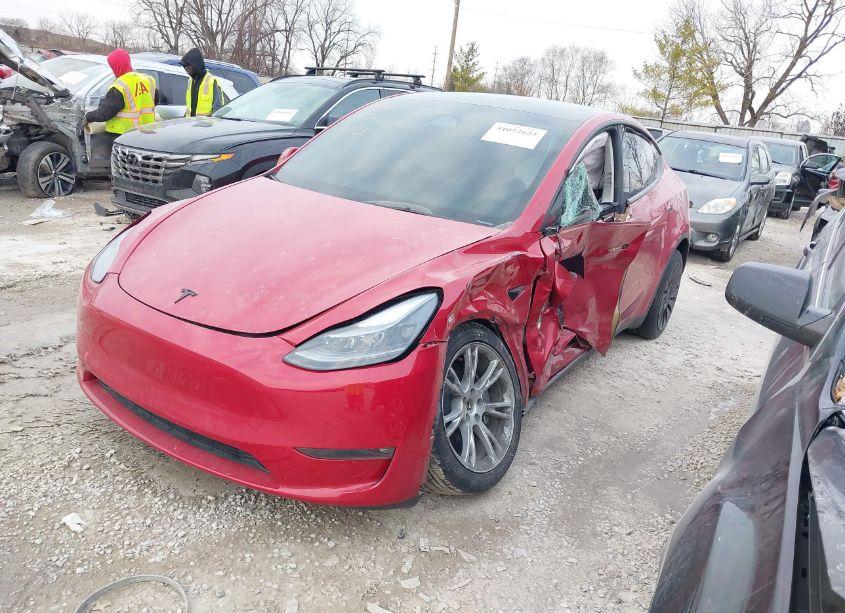 Photo 2 of 2023 Tesla Model Y AWD/LONG RANGE DUAL MOTOR ALL-WHEEL DRIVE (VIN 7SAYGDEE4PF890611)