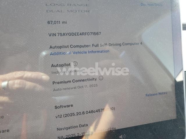 Photo 11 of 2024 TESLA MODEL Y (VIN 7SAYGDEE4RF071567)
