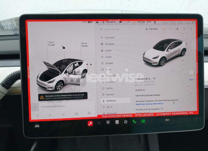 Photo 16 of 2022 Tesla Model Y LONG RANGE DUAL MOTOR ALL-WHEEL DRIVE (VIN 7SAYGDEE5NF389692)