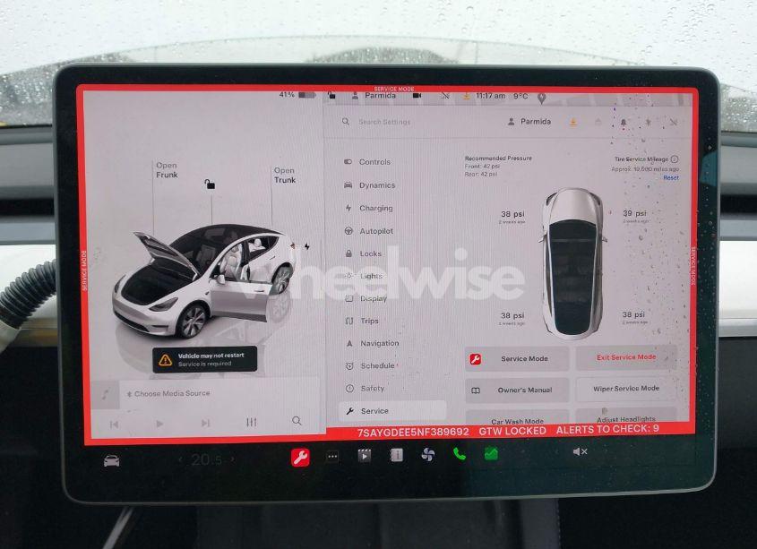 Photo 17 of 2022 Tesla Model Y LONG RANGE DUAL MOTOR ALL-WHEEL DRIVE (VIN 7SAYGDEE5NF389692)