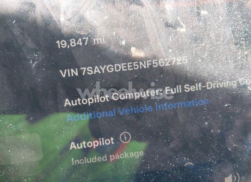 Photo 15 of 2022 Tesla Model Y LONG RANGE DUAL MOTOR ALL-WHEEL DRIVE (VIN 7SAYGDEE5NF562725)