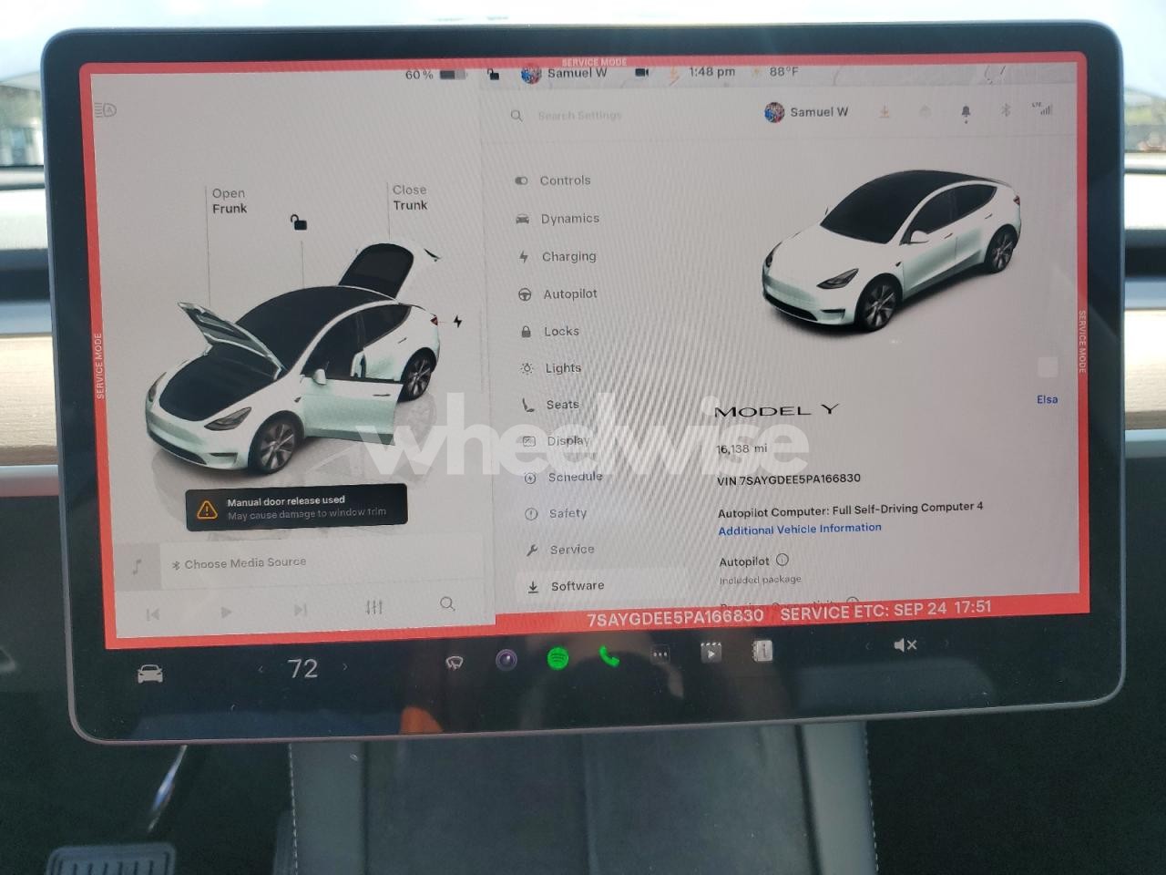 Photo 9 of 2023 TESLA MODEL Y (VIN 7SAYGDEE5PA166830)