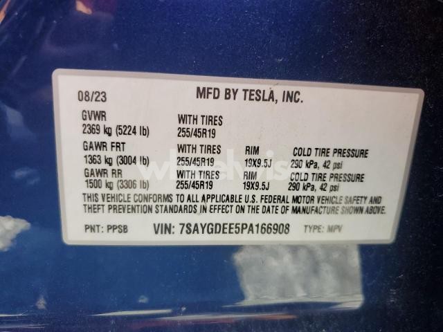 Photo 4 of 2023 TESLA MODEL Y (VIN 7SAYGDEE5PA166908)