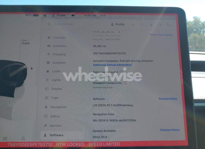 Photo 7 of 2023 Tesla Model Y AWD/LONG RANGE DUAL MOTOR ALL-WHEEL DRIVE (VIN 7SAYGDEE5PF753712)