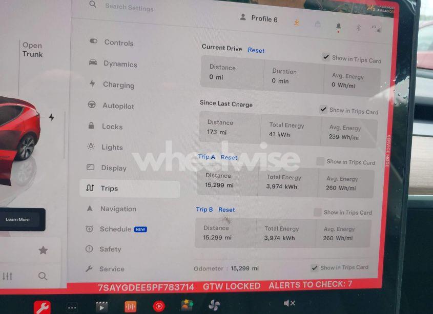 Photo 7 of 2023 Tesla Model Y AWD/LONG RANGE DUAL MOTOR ALL-WHEEL DRIVE (VIN 7SAYGDEE5PF783714)