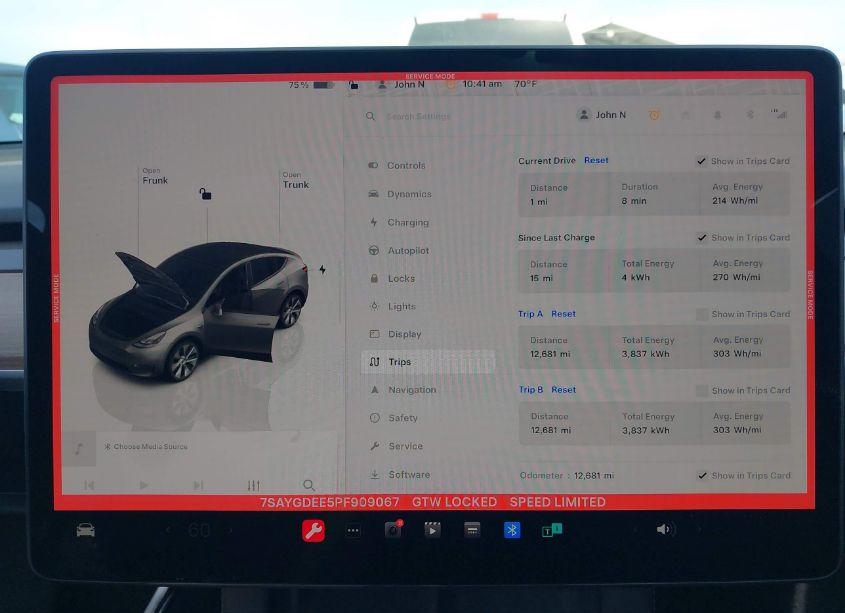 Photo 7 of 2023 Tesla Model Y AWD/LONG RANGE DUAL MOTOR ALL-WHEEL DRIVE (VIN 7SAYGDEE5PF909067)