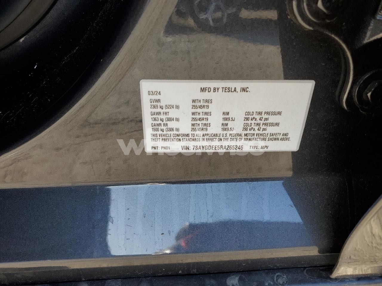 Photo 13 of 2024 TESLA MODEL Y (VIN 7SAYGDEE5RA265246)