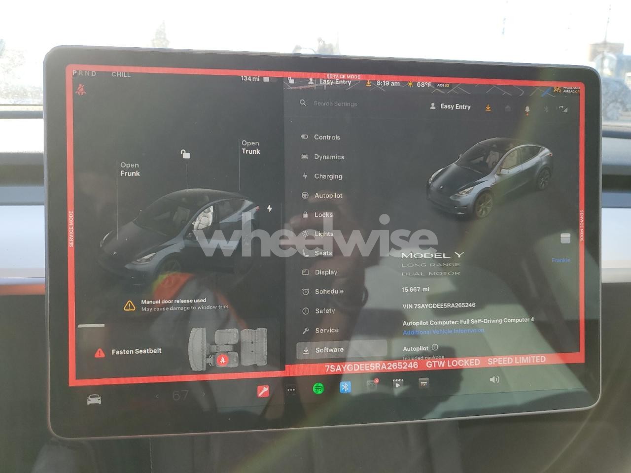 Photo 9 of 2024 TESLA MODEL Y (VIN 7SAYGDEE5RA265246)