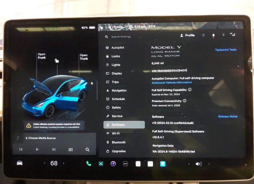 Photo 18 of 2024 Tesla Model Y LONG RANGE DUAL MOTOR ALL-WHEEL DRIVE (VIN 7SAYGDEE5RA284010)