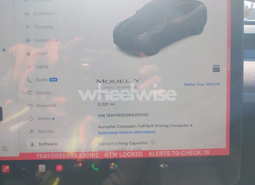 Photo 7 of 2024 Tesla Model Y LONG RANGE DUAL MOTOR ALL-WHEEL DRIVE (VIN 7SAYGDEE5RA330192)