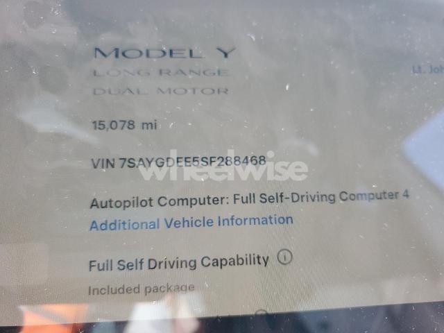 Photo 13 of 2025 TESLA MODEL Y (VIN 7SAYGDEE5SF288468)