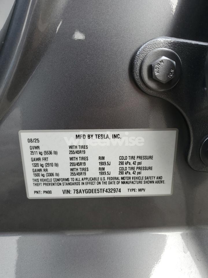 Photo 14 of 2026 TESLA MODEL Y (VIN 7SAYGDEE5TF432974)