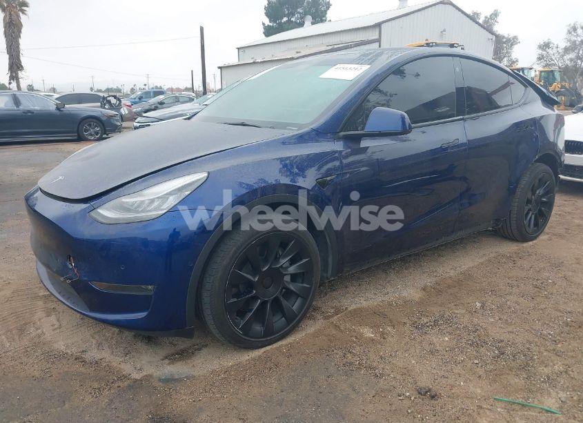 Photo 2 of 2022 Tesla Model Y LONG RANGE DUAL MOTOR ALL-WHEEL DRIVE (VIN 7SAYGDEE6NA021115)