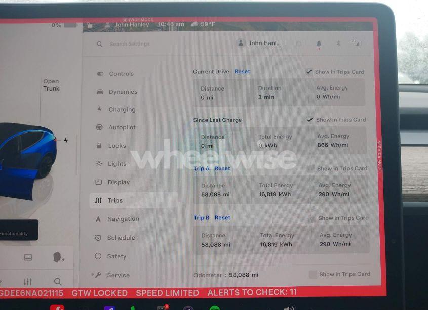 Photo 7 of 2022 Tesla Model Y LONG RANGE DUAL MOTOR ALL-WHEEL DRIVE (VIN 7SAYGDEE6NA021115)