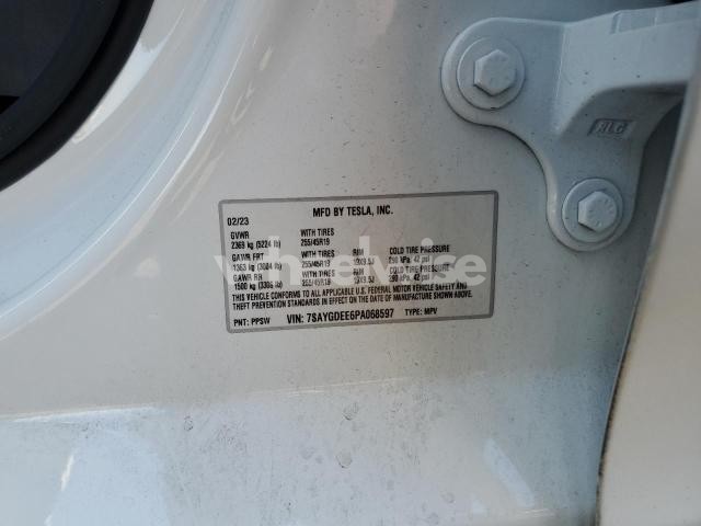 Photo 2 of 2023 TESLA MODEL Y (VIN 7SAYGDEE6PA068597)